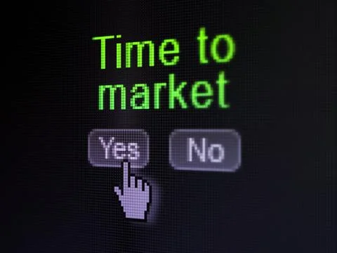 Time concept: Time to Market on digital computer screen Stock Illustration