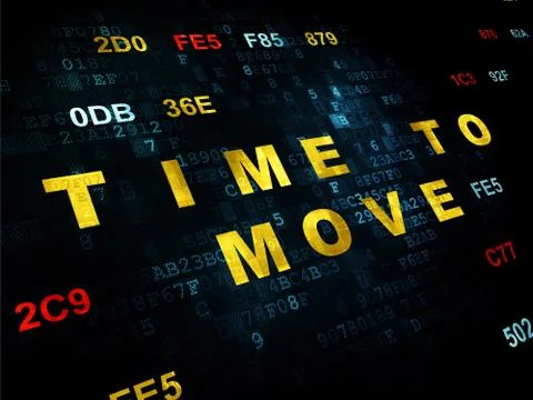 Time concept: Time to Move on Digital background Illustration