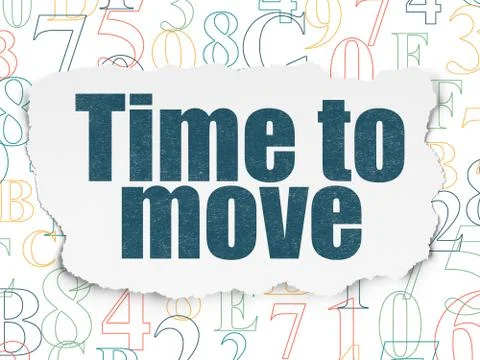 Time concept: Time to Move on Torn Paper background イラスト素材
