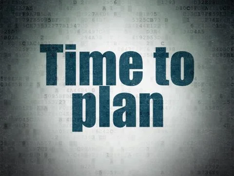 Time concept: Time to Plan on Digital Data Paper background 스톡 일러스트