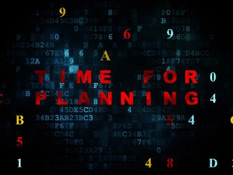 Time concept: Time for Planning on Digital background Stock Illustration
