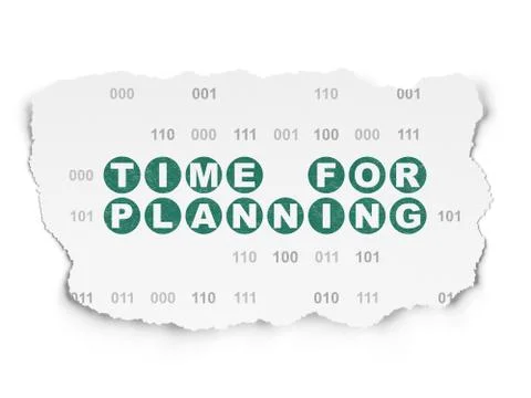 Time concept: Time for Planning on Torn Paper background Illustration