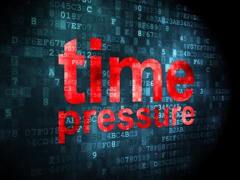 Time concept: Time Pressure on digital background 스톡 일러스트