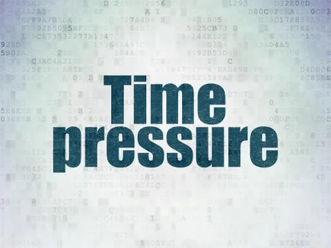 Time concept: Time Pressure on Digital Paper background Illustration