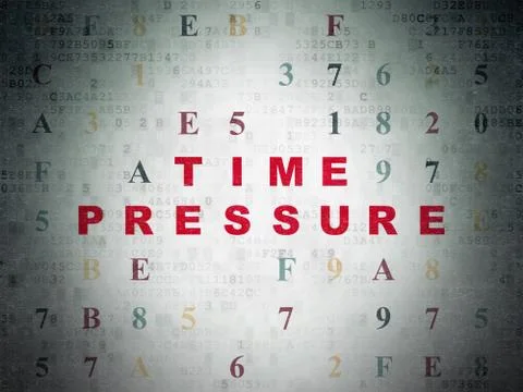 Time concept: Time Pressure on Digital Data Paper background Stock Illustration