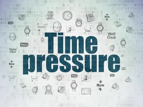 Time concept: Time Pressure on Digital Data Paper background Stock Illustration