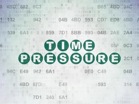 Time concept: Time Pressure on Digital Data Paper background Illustration