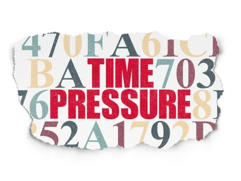 Time concept: Time Pressure on Torn Paper background Illustration