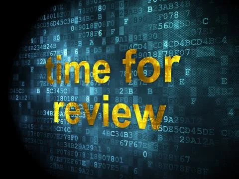 Time concept: Time for Review on digital background Stock Illustration