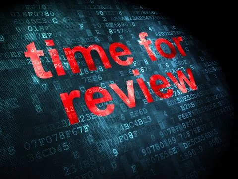 Time concept: Time for Review on digital background 스톡 일러스트