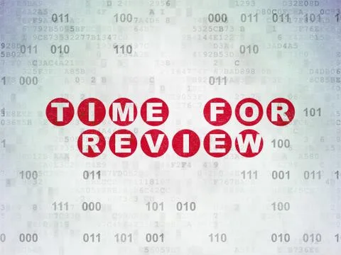 Time concept: Time for Review on Digital Paper background Stock Illustration