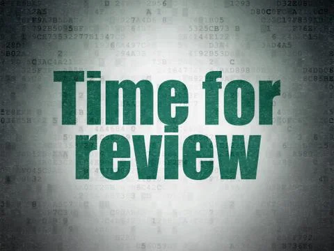 Time concept: Time for Review on Digital Data Paper background Stock Illustration