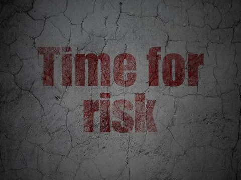 Time concept: Time For Risk on grunge wall background Illustrazione stock