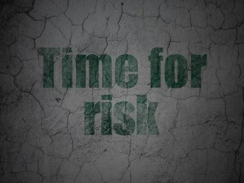 Time concept: Time For Risk on grunge wall background Illustrazione stock