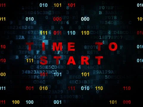 Time concept: Time to Start on Digital background Stock Illustration