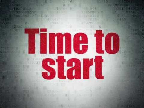 Time concept: Time to Start on Digital Paper background Stock Illustration