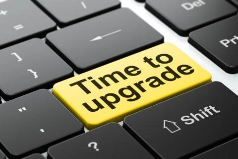 Time concept: Time To Upgrade on computer keyboard background Stock Illustration