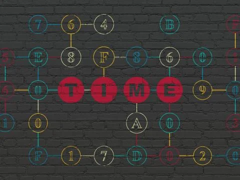 Time concept: Time on wall background Illustration