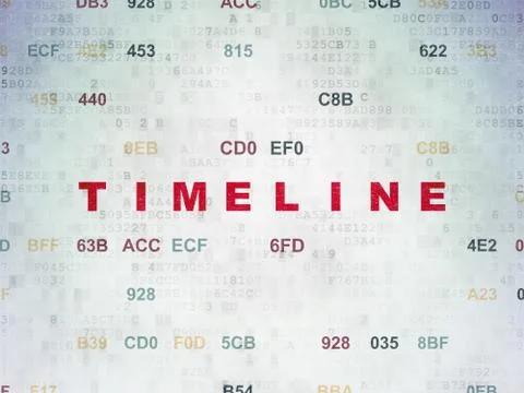 Time concept: Timeline on Digital Data Paper background Illustration