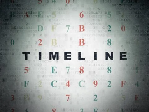 Time concept: Timeline on Digital Paper background Illustration