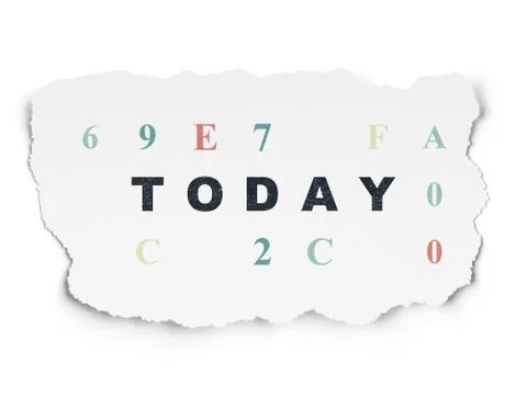 Time concept: Today on Torn Paper background Illustration