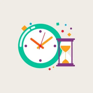 Time concept vector illustration Stock Illustration