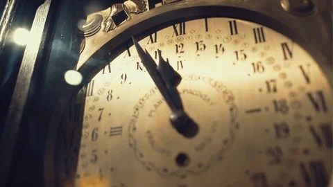 Time concept - vintage clock face with grunge texture Stock Footage 71841447