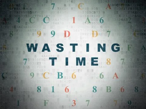 Time concept: Wasting Time on Digital Data Paper background Illustration