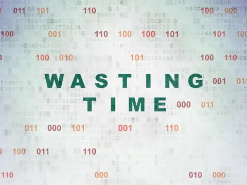Time concept: Wasting Time on Digital Data Paper background Illustration