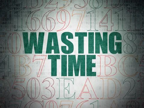 Time concept: Wasting Time on Digital Data Paper background Illustration