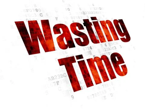 Time concept: Wasting Time on Digital background Illustration