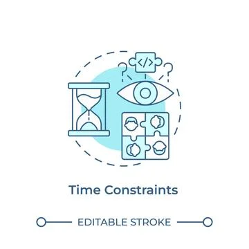 Time constraints soft blue concept icon Illustrazione stock