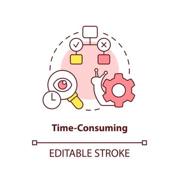 Time consuming concept icon Stock Illustration