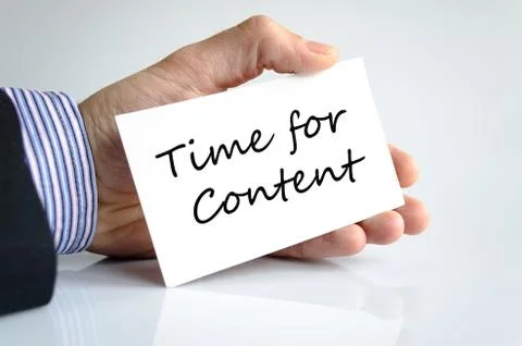 Time for content Concept Stock Photos