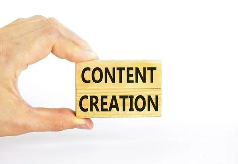 Time for content creation symbol. Concept words Content creation on beautif.. Stock Photos