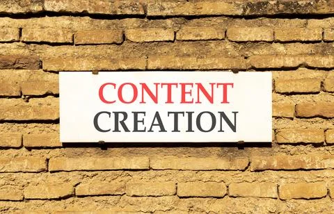 Time for content creation symbol. Concept words Content creation on beautif.. Stock Photos