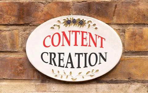 Time for content creation symbol. Concept words Content creation on beautif.. Stock Photos