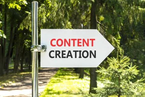 Time for content creation symbol. Concept words Content creation on beautif.. Stock Photos