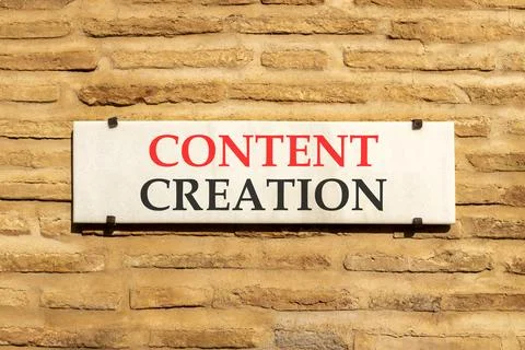 Time for content creation symbol. Concept words Content creation on beautif.. Stock Photos