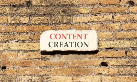 Time for content creation symbol. Concept words Content creation on beautif.. Stock Photos