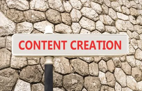 Time for content creation symbol. Concept words Content creation on beautif.. Stock Photos