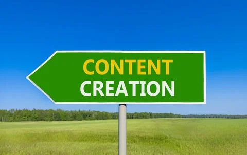 Time for content creation symbol. Concept words Content creation on beautif.. Stock Photos