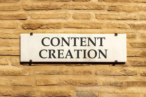 Time for content creation symbol. Concept words Content creation on beautif.. Stock Photos