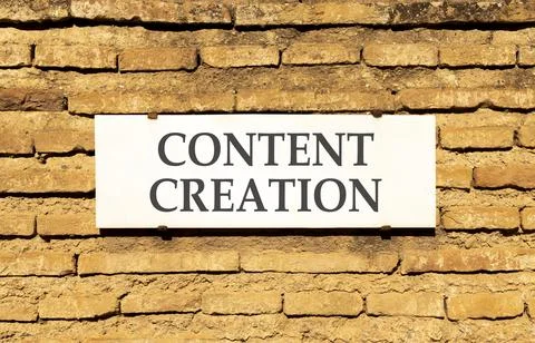 Time for content creation symbol. Concept words Content creation on beautif.. Stock Photos
