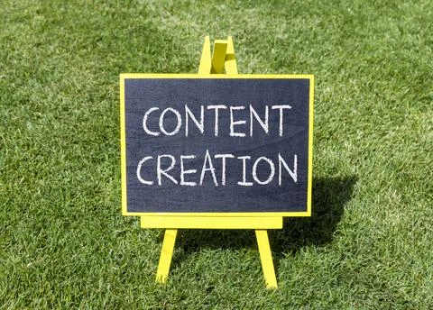 Time for content creation symbol. Concept words Content creation on beautiful Stock Photos