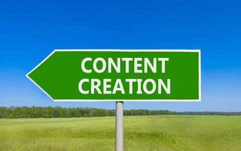 Time for content creation symbol. Concept words Content creation on beautif.. Stock Photos