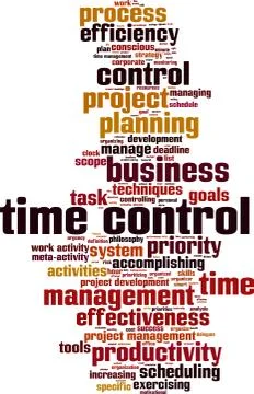 Time control word cloud Stock Illustration