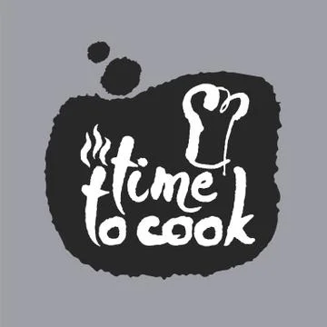 Time To Cook in a Speech Bubble Stock Illustration