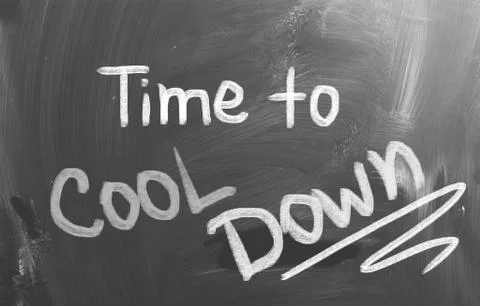 Time to cool down concept Illustrazione stock