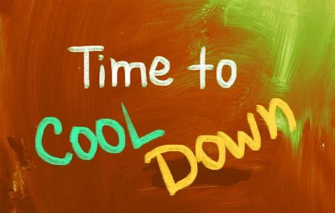 Time to cool down concept Stock Illustration